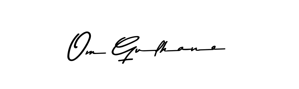 Make a beautiful signature design for name Om Gulhane. With this signature (Asem Kandis PERSONAL USE) style, you can create a handwritten signature for free. Om Gulhane signature style 9 images and pictures png