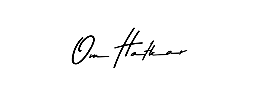 The best way (Asem Kandis PERSONAL USE) to make a short signature is to pick only two or three words in your name. The name Om Hatkar include a total of six letters. For converting this name. Om Hatkar signature style 9 images and pictures png