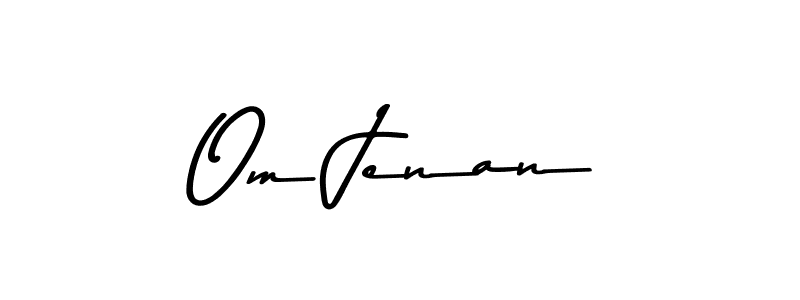 This is the best signature style for the Om Jenan name. Also you like these signature font (Asem Kandis PERSONAL USE). Mix name signature. Om Jenan signature style 9 images and pictures png