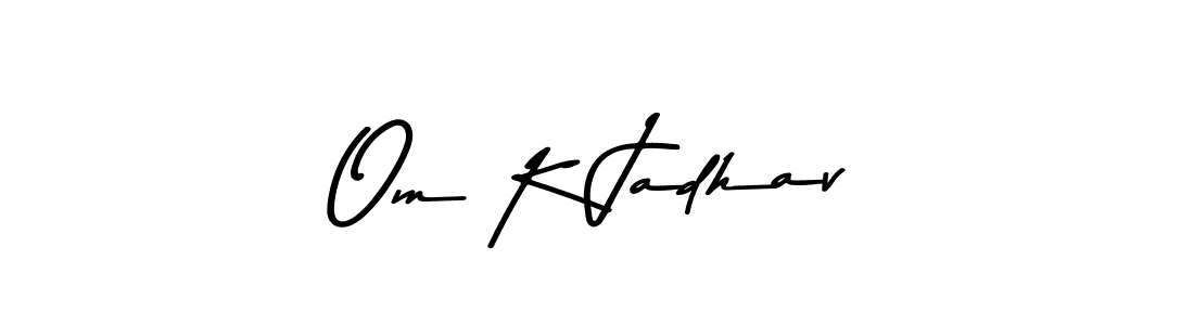 How to make Om K Jadhav signature? Asem Kandis PERSONAL USE is a professional autograph style. Create handwritten signature for Om K Jadhav name. Om K Jadhav signature style 9 images and pictures png