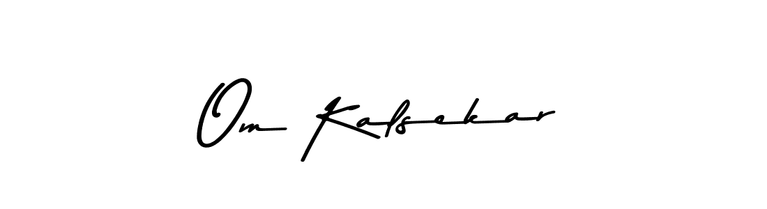 Use a signature maker to create a handwritten signature online. With this signature software, you can design (Asem Kandis PERSONAL USE) your own signature for name Om Kalsekar. Om Kalsekar signature style 9 images and pictures png