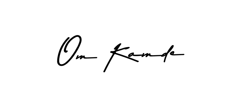 You should practise on your own different ways (Asem Kandis PERSONAL USE) to write your name (Om Kamde) in signature. don't let someone else do it for you. Om Kamde signature style 9 images and pictures png