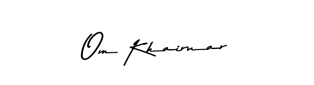 Create a beautiful signature design for name Om Khairnar. With this signature (Asem Kandis PERSONAL USE) fonts, you can make a handwritten signature for free. Om Khairnar signature style 9 images and pictures png