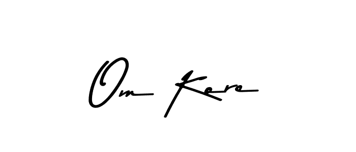 You should practise on your own different ways (Asem Kandis PERSONAL USE) to write your name (Om Kore) in signature. don't let someone else do it for you. Om Kore signature style 9 images and pictures png