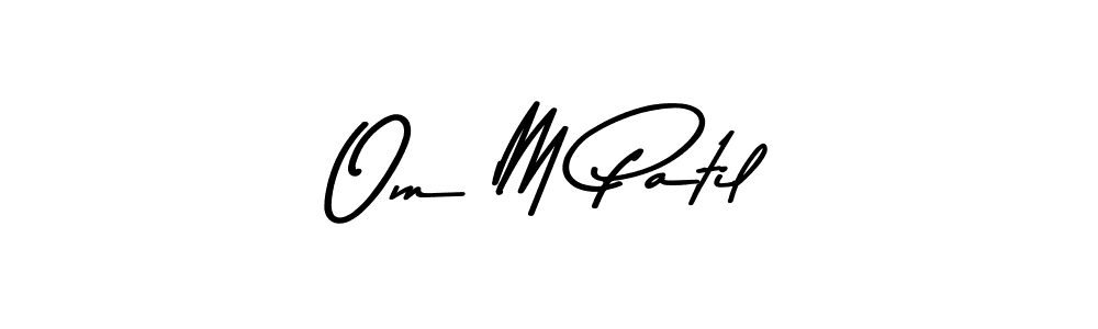 Asem Kandis PERSONAL USE is a professional signature style that is perfect for those who want to add a touch of class to their signature. It is also a great choice for those who want to make their signature more unique. Get Om M Patil name to fancy signature for free. Om M Patil signature style 9 images and pictures png