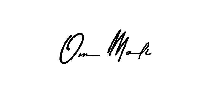 How to make Om Mali name signature. Use Asem Kandis PERSONAL USE style for creating short signs online. This is the latest handwritten sign. Om Mali signature style 9 images and pictures png