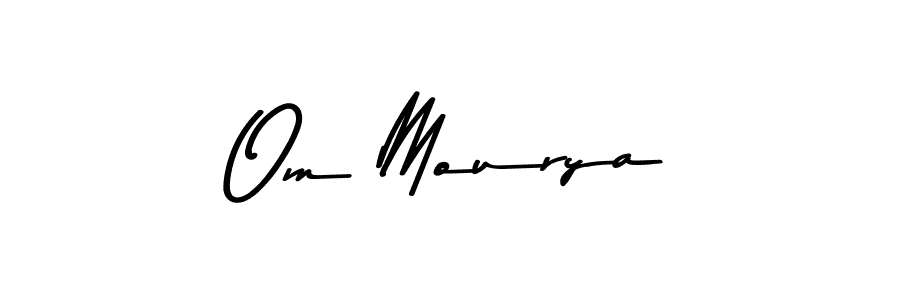 This is the best signature style for the Om Mourya name. Also you like these signature font (Asem Kandis PERSONAL USE). Mix name signature. Om Mourya signature style 9 images and pictures png