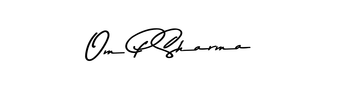 The best way (Asem Kandis PERSONAL USE) to make a short signature is to pick only two or three words in your name. The name Om P Sharma include a total of six letters. For converting this name. Om P Sharma signature style 9 images and pictures png