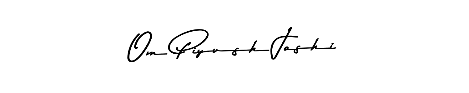 Similarly Asem Kandis PERSONAL USE is the best handwritten signature design. Signature creator online .You can use it as an online autograph creator for name Om Piyush Joshi. Om Piyush Joshi signature style 9 images and pictures png