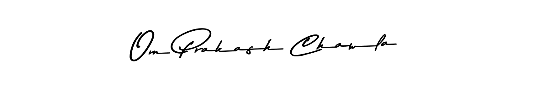 Use a signature maker to create a handwritten signature online. With this signature software, you can design (Asem Kandis PERSONAL USE) your own signature for name Om Prakash Chawla. Om Prakash Chawla signature style 9 images and pictures png