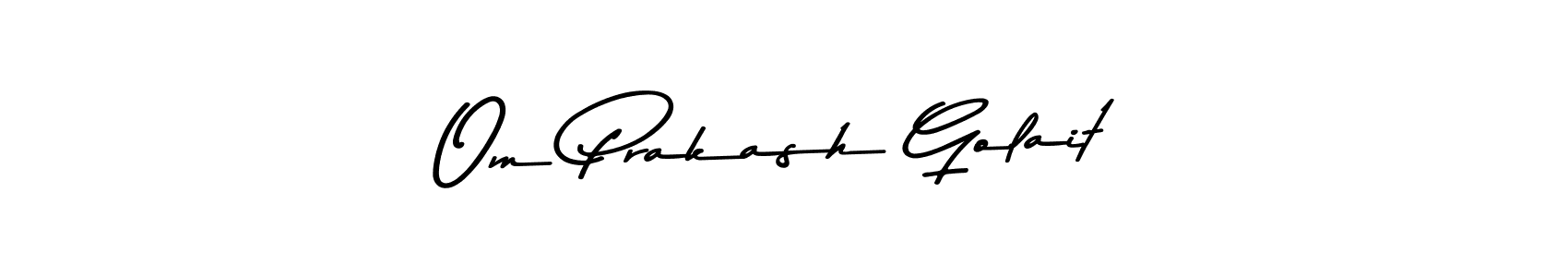 if you are searching for the best signature style for your name Om Prakash Golait. so please give up your signature search. here we have designed multiple signature styles  using Asem Kandis PERSONAL USE. Om Prakash Golait signature style 9 images and pictures png