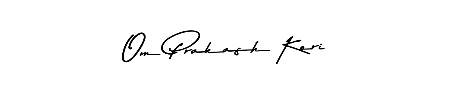 Create a beautiful signature design for name Om Prakash Kori. With this signature (Asem Kandis PERSONAL USE) fonts, you can make a handwritten signature for free. Om Prakash Kori signature style 9 images and pictures png