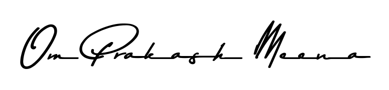 Get inspired by this graceful Asem Kandis PERSONAL USE signature style for name Om Prakash Meena. Smooth loops and balanced proportions for everyday use. Om Prakash Meena signature style 9 images and pictures png