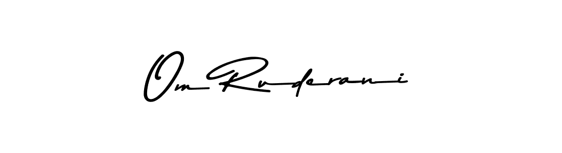 Also we have Om Ruderani name is the best signature style. Create professional handwritten signature collection using Asem Kandis PERSONAL USE autograph style. Om Ruderani signature style 9 images and pictures png