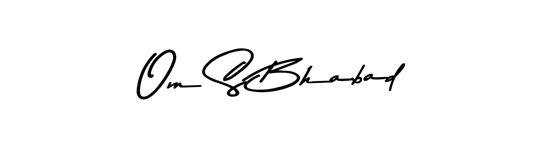 This is the best signature style for the Om S Bhabad name. Also you like these signature font (Asem Kandis PERSONAL USE). Mix name signature. Om S Bhabad signature style 9 images and pictures png