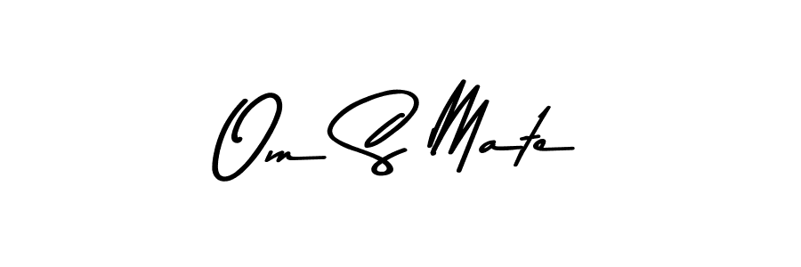 Design your own signature with our free online signature maker. With this signature software, you can create a handwritten (Asem Kandis PERSONAL USE) signature for name Om S Mate. Om S Mate signature style 9 images and pictures png