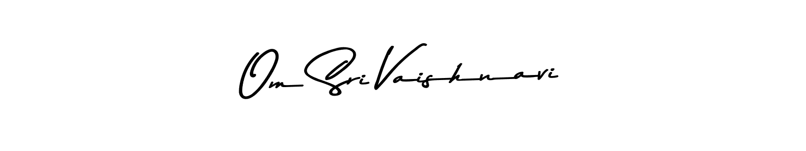 Om Sri Vaishnavi stylish signature style. Best Handwritten Sign (Asem Kandis PERSONAL USE) for my name. Handwritten Signature Collection Ideas for my name Om Sri Vaishnavi. Om Sri Vaishnavi signature style 9 images and pictures png