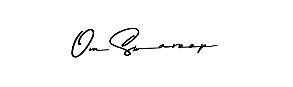 Make a beautiful signature design for name Om Swaroop. With this signature (Asem Kandis PERSONAL USE) style, you can create a handwritten signature for free. Om Swaroop signature style 9 images and pictures png