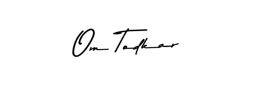 Also You can easily find your signature by using the search form. We will create Om Todkar name handwritten signature images for you free of cost using Asem Kandis PERSONAL USE sign style. Om Todkar signature style 9 images and pictures png