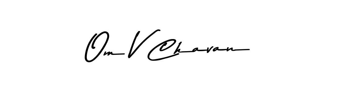 Make a beautiful signature design for name Om V Chavan. Use this online signature maker to create a handwritten signature for free. Om V Chavan signature style 9 images and pictures png