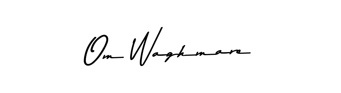 Create a beautiful signature design for name Om Waghmare. With this signature (Asem Kandis PERSONAL USE) fonts, you can make a handwritten signature for free. Om Waghmare signature style 9 images and pictures png
