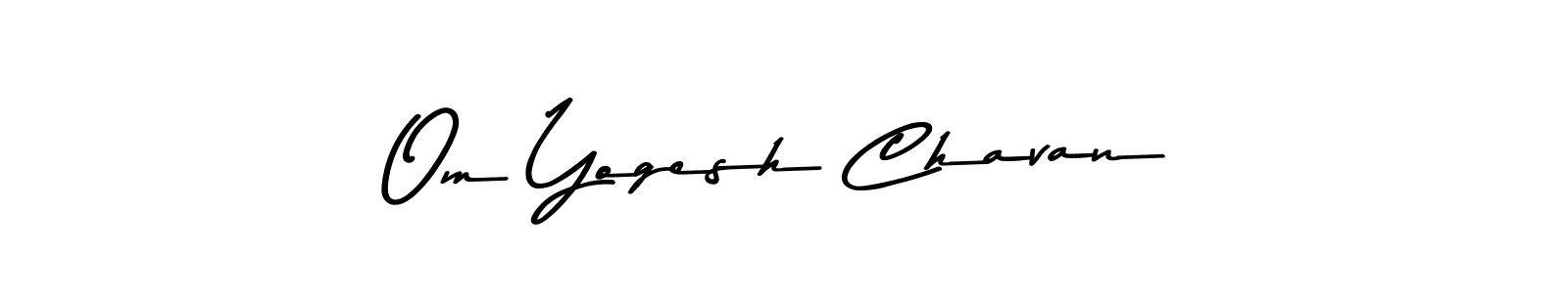 Make a beautiful signature design for name Om Yogesh Chavan. With this signature (Asem Kandis PERSONAL USE) style, you can create a handwritten signature for free. Om Yogesh Chavan signature style 9 images and pictures png