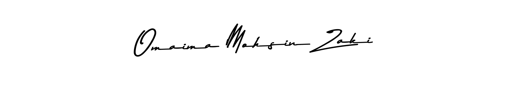 How to make Omaima Mohsin Zaki name signature. Use Asem Kandis PERSONAL USE style for creating short signs online. This is the latest handwritten sign. Omaima Mohsin Zaki signature style 9 images and pictures png