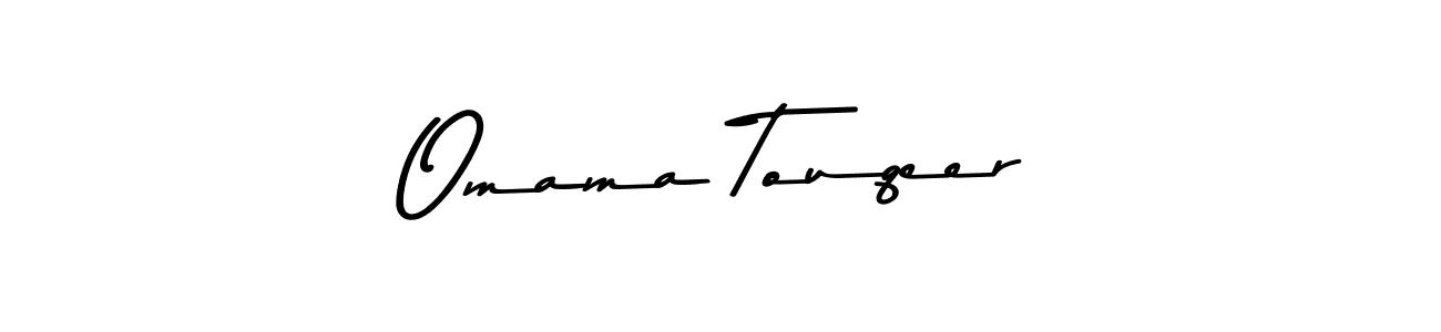 if you are searching for the best signature style for your name Omama Touqeer. so please give up your signature search. here we have designed multiple signature styles  using Asem Kandis PERSONAL USE. Omama Touqeer signature style 9 images and pictures png