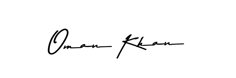 How to make Oman Khan name signature. Use Asem Kandis PERSONAL USE style for creating short signs online. This is the latest handwritten sign. Oman Khan signature style 9 images and pictures png