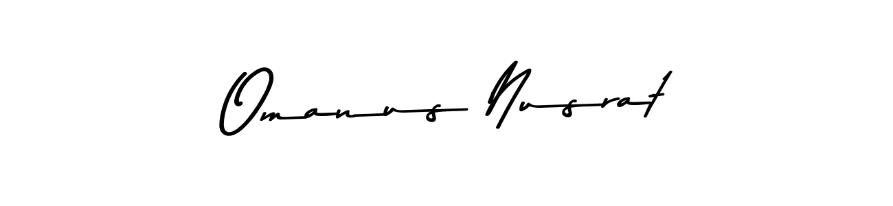 Make a beautiful signature design for name Omanus Nusrat. Use this online signature maker to create a handwritten signature for free. Omanus Nusrat signature style 9 images and pictures png