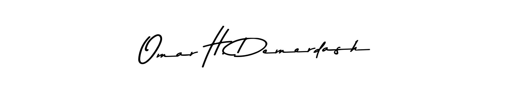 How to make Omar H. Demerdash name signature. Use Asem Kandis PERSONAL USE style for creating short signs online. This is the latest handwritten sign. Omar H. Demerdash signature style 9 images and pictures png