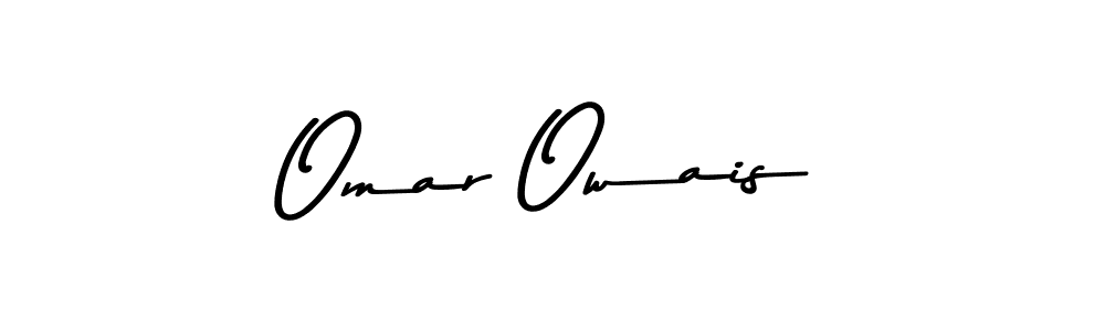 How to make Omar Owais name signature. Use Asem Kandis PERSONAL USE style for creating short signs online. This is the latest handwritten sign. Omar Owais signature style 9 images and pictures png