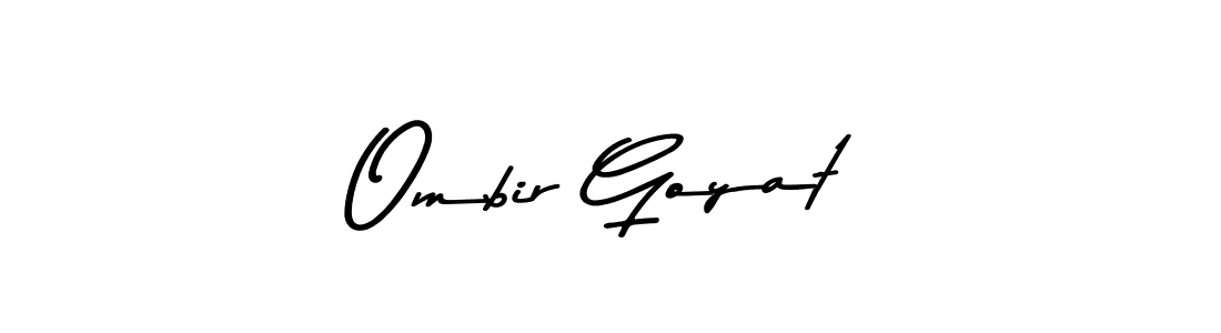 Make a beautiful signature design for name Ombir Goyat. With this signature (Asem Kandis PERSONAL USE) style, you can create a handwritten signature for free. Ombir Goyat signature style 9 images and pictures png