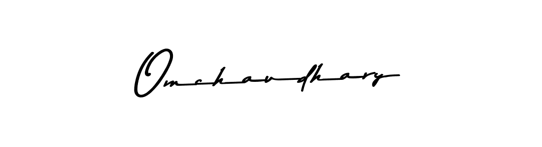 Use a signature maker to create a handwritten signature online. With this signature software, you can design (Asem Kandis PERSONAL USE) your own signature for name Omchaudhary. Omchaudhary signature style 9 images and pictures png