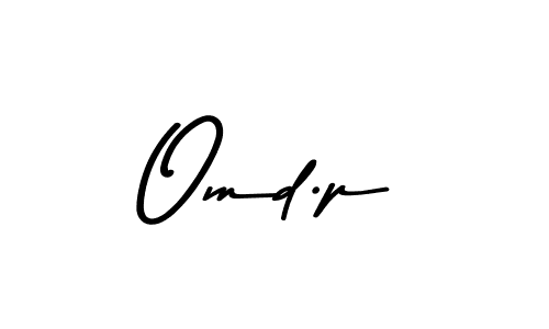 Create a beautiful signature design for name Omd.p. With this signature (Asem Kandis PERSONAL USE) fonts, you can make a handwritten signature for free. Omd.p signature style 9 images and pictures png