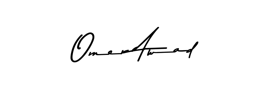 Use a signature maker to create a handwritten signature online. With this signature software, you can design (Asem Kandis PERSONAL USE) your own signature for name Omer Awad. Omer Awad signature style 9 images and pictures png