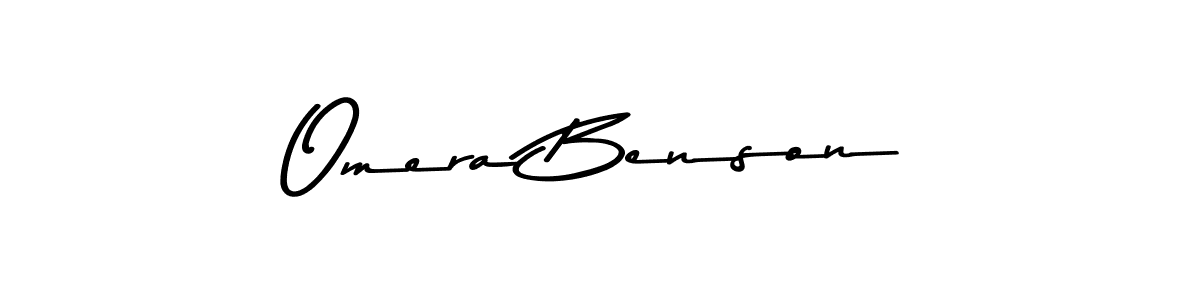 Make a beautiful signature design for name Omera Benson. With this signature (Asem Kandis PERSONAL USE) style, you can create a handwritten signature for free. Omera Benson signature style 9 images and pictures png