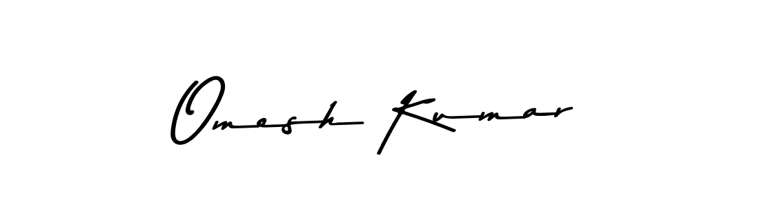 How to make Omesh Kumar name signature. Use Asem Kandis PERSONAL USE style for creating short signs online. This is the latest handwritten sign. Omesh Kumar signature style 9 images and pictures png
