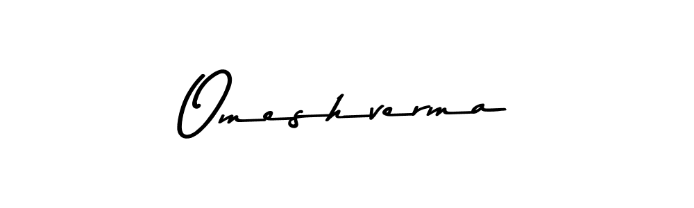 Create a beautiful signature design for name Omeshverma. With this signature (Asem Kandis PERSONAL USE) fonts, you can make a handwritten signature for free. Omeshverma signature style 9 images and pictures png