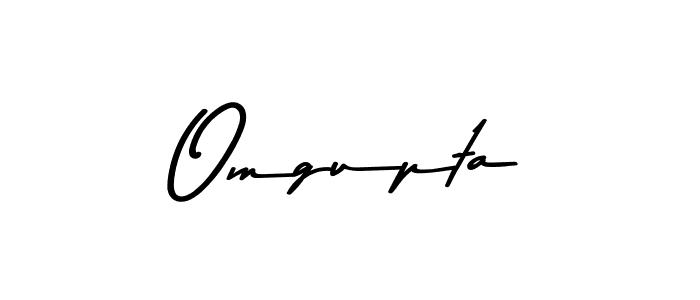 Create a beautiful signature design for name Omgupta. With this signature (Asem Kandis PERSONAL USE) fonts, you can make a handwritten signature for free. Omgupta signature style 9 images and pictures png