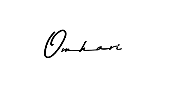 Make a beautiful signature design for name Omhari. With this signature (Asem Kandis PERSONAL USE) style, you can create a handwritten signature for free. Omhari signature style 9 images and pictures png