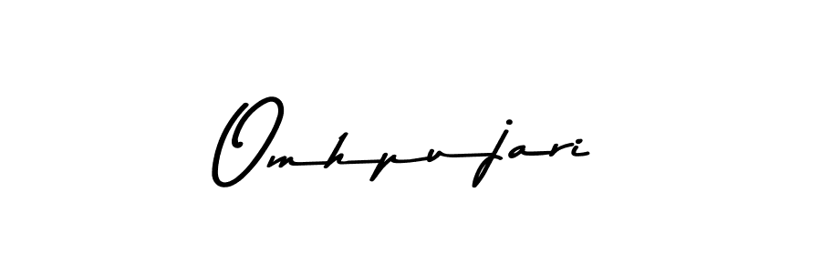 You should practise on your own different ways (Asem Kandis PERSONAL USE) to write your name (Omhpujari) in signature. don't let someone else do it for you. Omhpujari signature style 9 images and pictures png