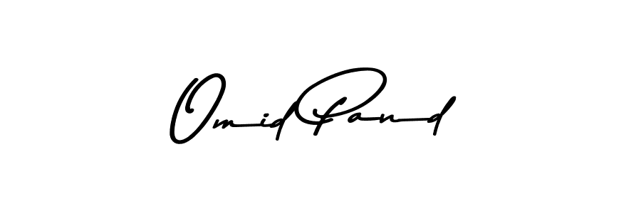 How to make Omid Pand name signature. Use Asem Kandis PERSONAL USE style for creating short signs online. This is the latest handwritten sign. Omid Pand signature style 9 images and pictures png