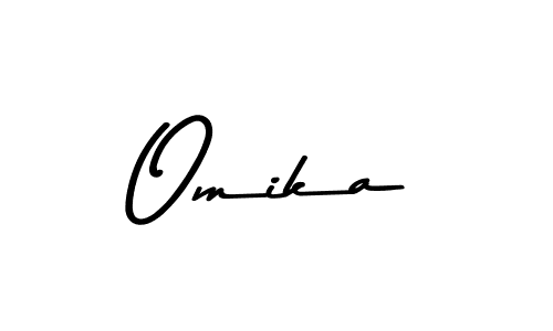 Create a beautiful signature design for name Omika. With this signature (Asem Kandis PERSONAL USE) fonts, you can make a handwritten signature for free. Omika signature style 9 images and pictures png