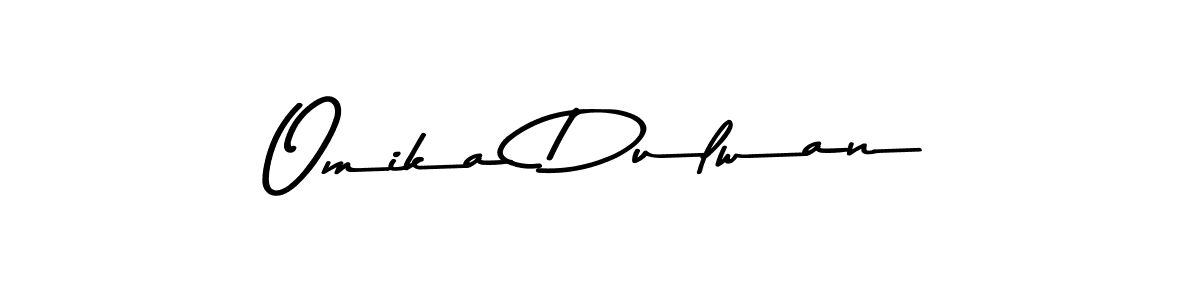 How to make Omika Dulwan name signature. Use Asem Kandis PERSONAL USE style for creating short signs online. This is the latest handwritten sign. Omika Dulwan signature style 9 images and pictures png