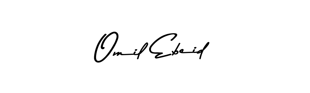 Design your own signature with our free online signature maker. With this signature software, you can create a handwritten (Asem Kandis PERSONAL USE) signature for name Omil Ebeid. Omil Ebeid signature style 9 images and pictures png