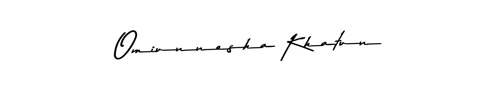 You should practise on your own different ways (Asem Kandis PERSONAL USE) to write your name (Omiunnesha Khatun) in signature. don't let someone else do it for you. Omiunnesha Khatun signature style 9 images and pictures png