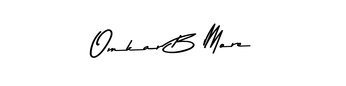 How to make Omkar B More name signature. Use Asem Kandis PERSONAL USE style for creating short signs online. This is the latest handwritten sign. Omkar B More signature style 9 images and pictures png