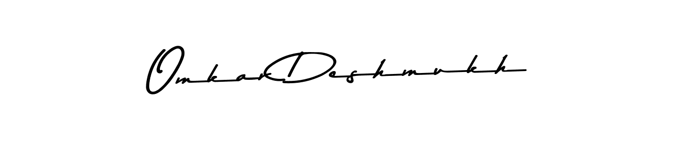 Omkar Deshmukh stylish signature style. Best Handwritten Sign (Asem Kandis PERSONAL USE) for my name. Handwritten Signature Collection Ideas for my name Omkar Deshmukh. Omkar Deshmukh signature style 9 images and pictures png