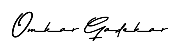 Generate high-definition signature styles for Omkar Gadekar. The Asem Kandis PERSONAL USE typeface ensures crisp legibility and sophisticated design. Omkar Gadekar signature style 9 images and pictures png